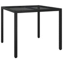 3-Delige Tuinset Met Kussens Poly Rattan Zwart