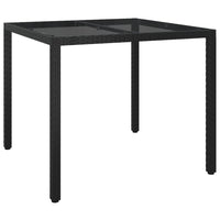 3-Delige Tuinset Met Kussens Poly Rattan Zwart