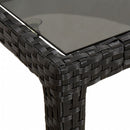 3-Delige Tuinset Met Kussens Poly Rattan Zwart