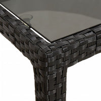 3-Delige Tuinset Met Kussens Poly Rattan Zwart