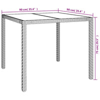 3-Delige Tuinset Met Kussens Poly Rattan Zwart