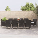 3-Delige Tuinset Met Kussens Poly Rattan Zwart