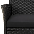 5-Delige Tuinset Met Kussens Poly Rattan Zwart