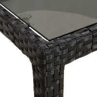 5-Delige Tuinset Met Kussens Poly Rattan Zwart