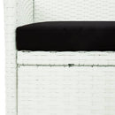 5-Delige Tuinset Met Kussens Poly Rattan Wit