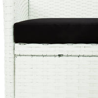 5-Delige Tuinset Met Kussens Poly Rattan Wit