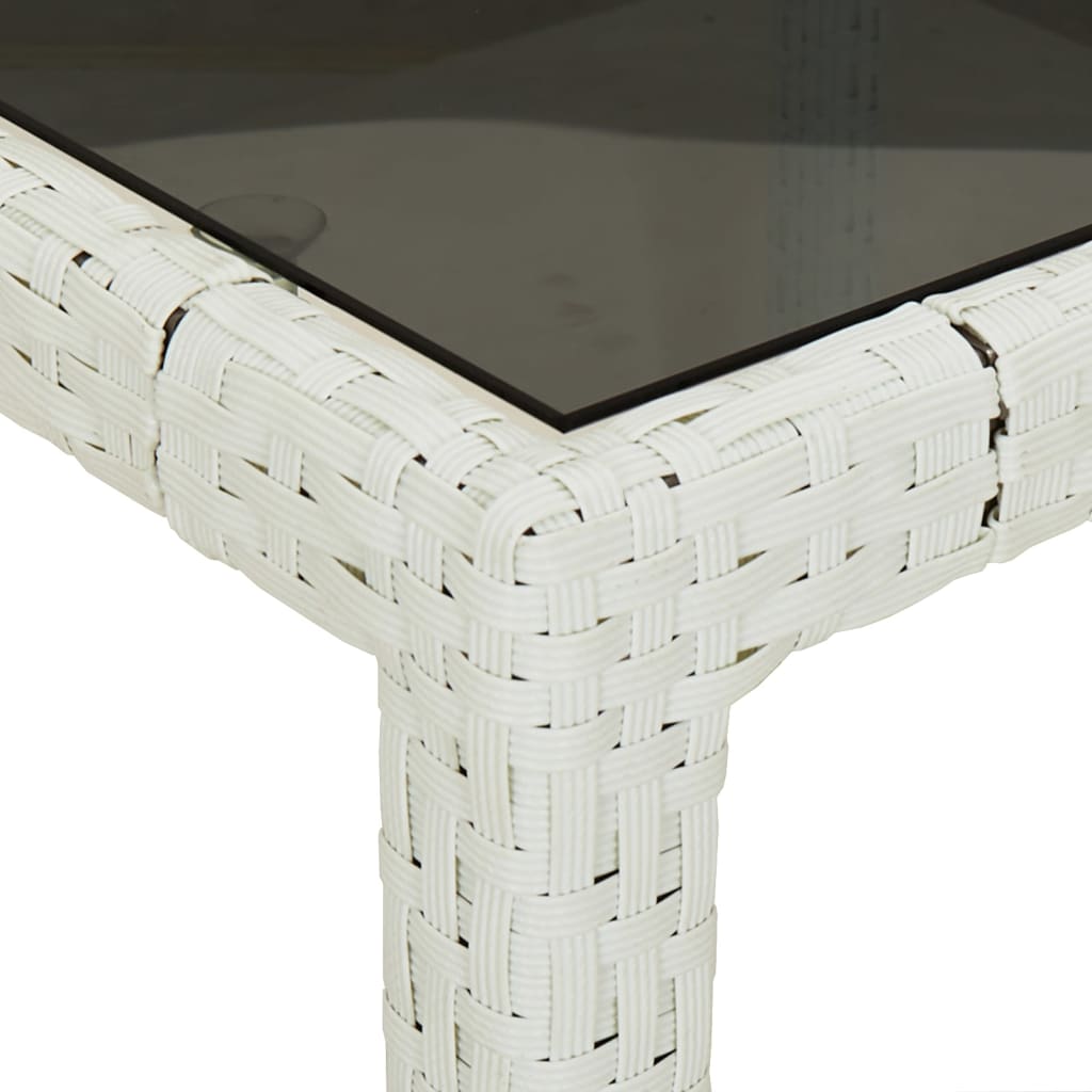 5-Delige Tuinset Met Kussens Poly Rattan Wit