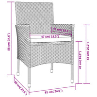 5-Delige Tuinset Met Kussens Poly Rattan Wit