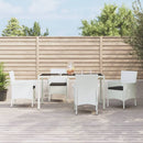 5-Delige Tuinset Met Kussens Poly Rattan Wit