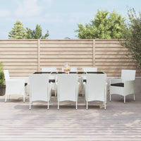 5-Delige Tuinset Met Kussens Poly Rattan Wit