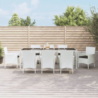 5-Delige Tuinset Met Kussens Poly Rattan Wit
