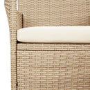5-Delige Tuinset Met Kussens Poly Rattan Beige