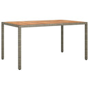 5-Delige Tuinset Met Kussens Poly Rattan Grijs