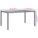 5-Delige Tuinset Met Kussens Poly Rattan Grijs