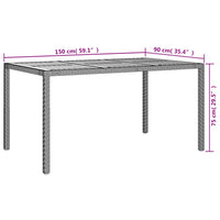 5-Delige Tuinset Met Kussens Poly Rattan Grijs