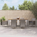 5-Delige Tuinset Met Kussens Poly Rattan Grijs