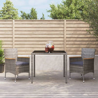 5-Delige Tuinset Met Kussens Poly Rattan Grijs