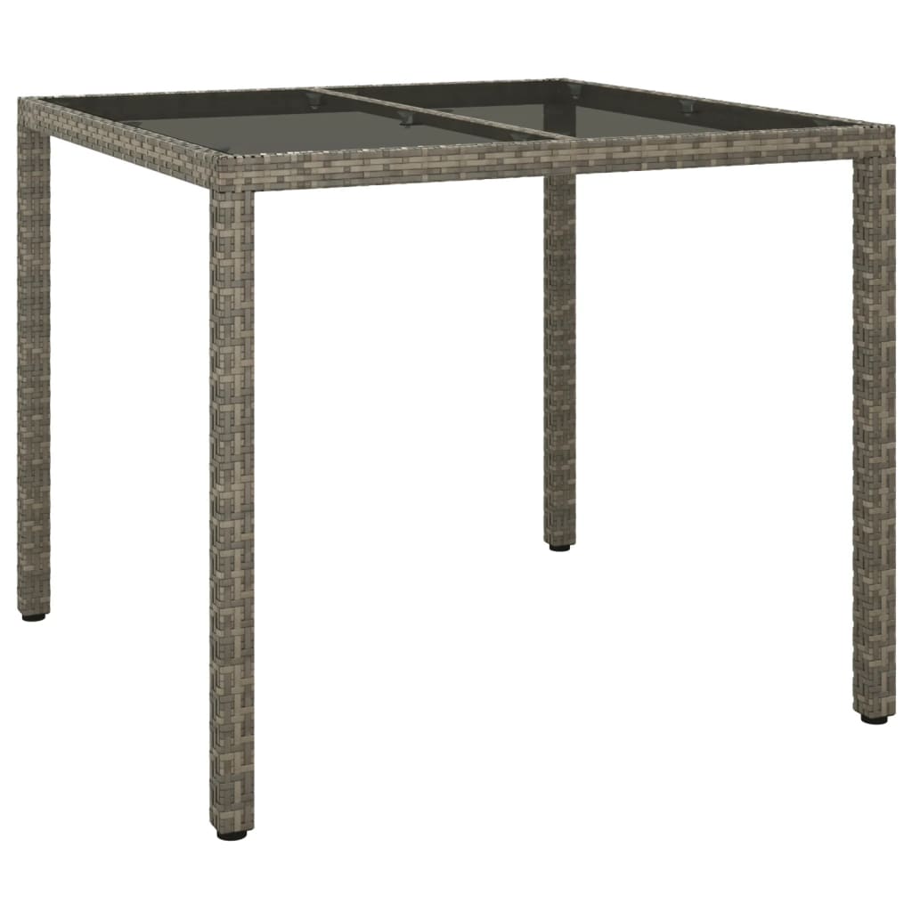 5-Delige Tuinset Met Kussens Poly Rattan Grijs
