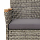 5-Delige Tuinset Met Kussens Poly Rattan Grijs