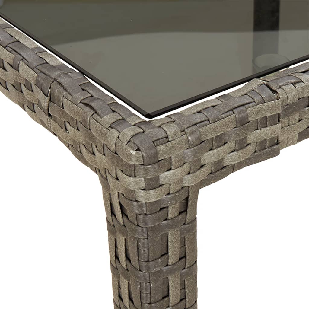 5-Delige Tuinset Met Kussens Poly Rattan Grijs