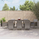 5-Delige Tuinset Met Kussens Poly Rattan Grijs