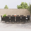5-Delige Tuinset Met Kussens Poly Rattan Zwart