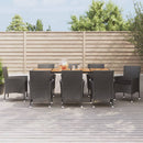 5-Delige Tuinset Met Kussens Poly Rattan Zwart
