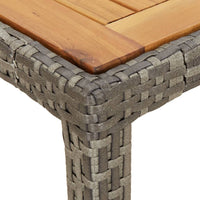 3-Delige Tuinset Met Kussens Poly Rattan Grijs