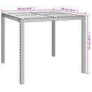 3-Delige Tuinset Met Kussens Poly Rattan Grijs