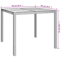 3-Delige Tuinset Met Kussens Poly Rattan Grijs