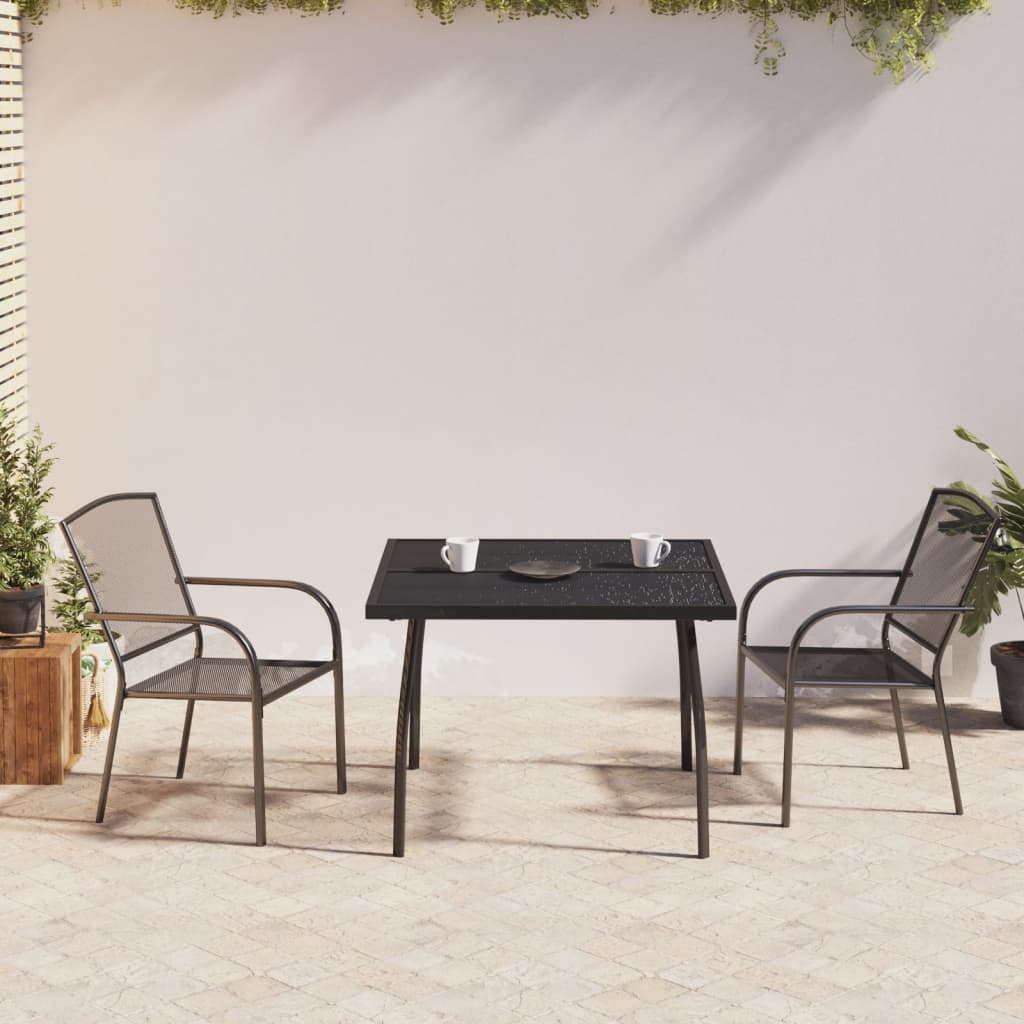 5-Delige Tuinset Staal Antracietkleurig