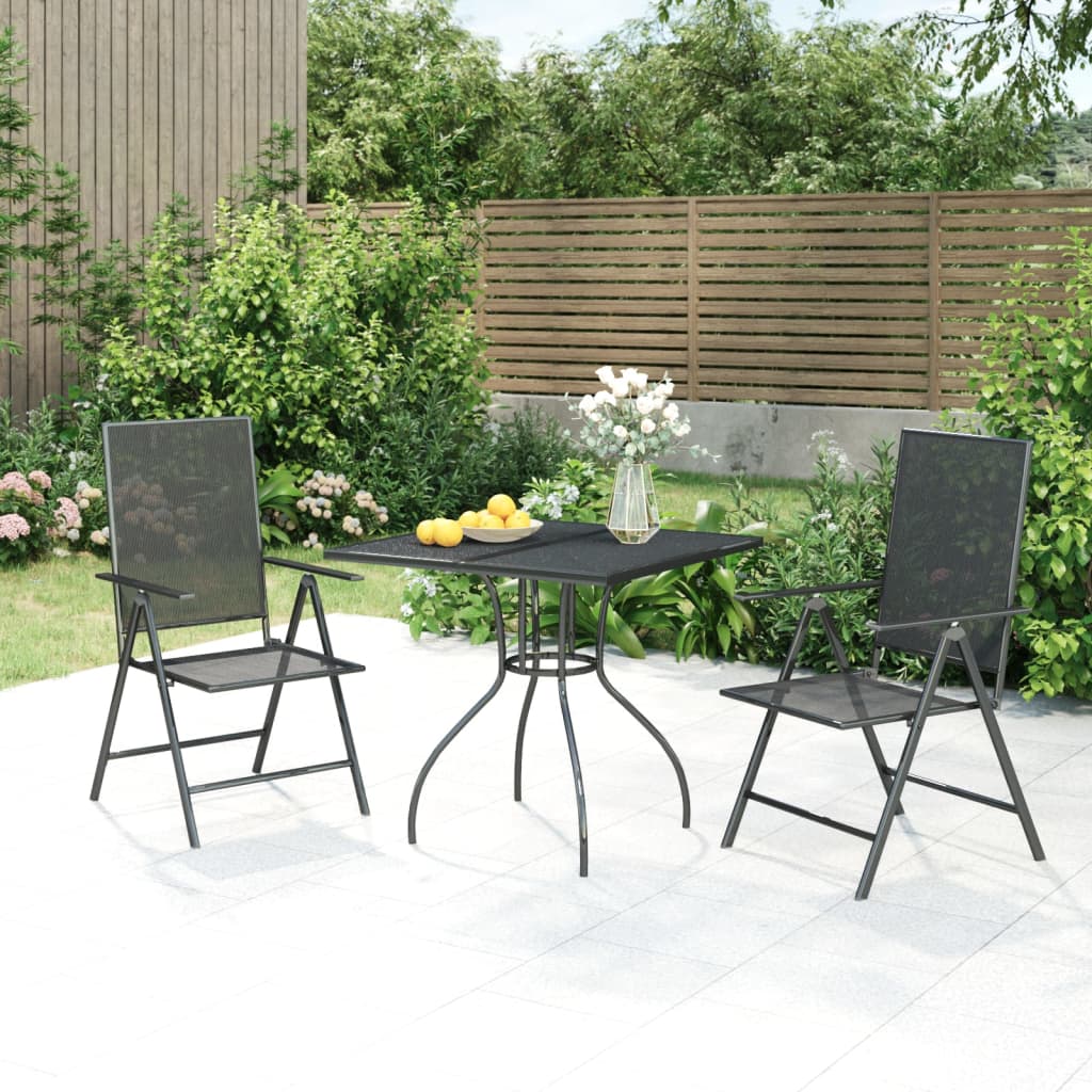 5-Delige Tuinset Staal Antracietkleurig