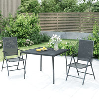 5-Delige Tuinset Staal Antracietkleurig
