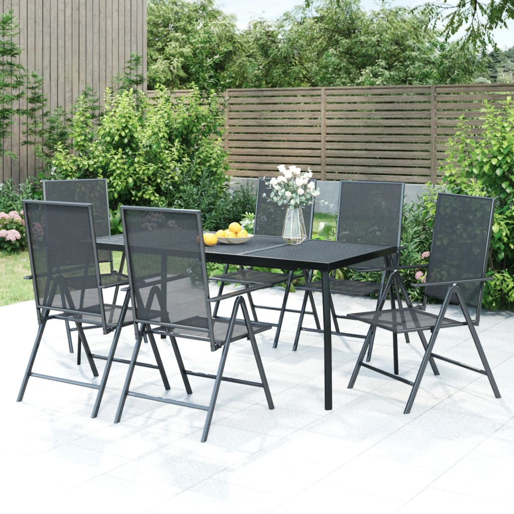 5-Delige Tuinset Staal Antracietkleurig