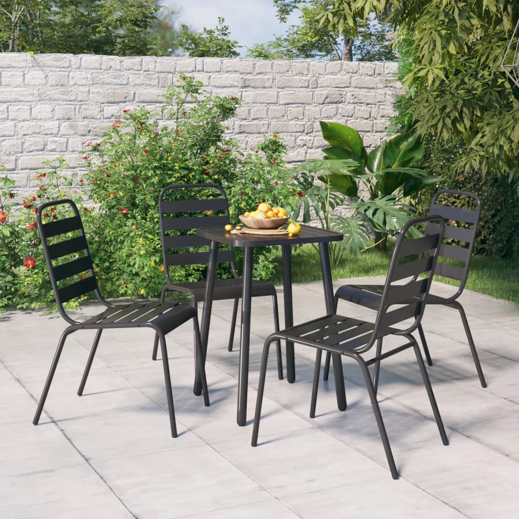 9-Delige Tuinset Staal Antracietkleurig