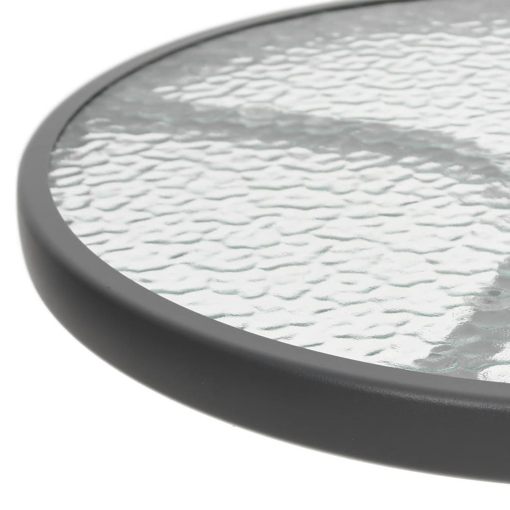 3-Delige Tuinset Staal Zwart Lichtgrijs