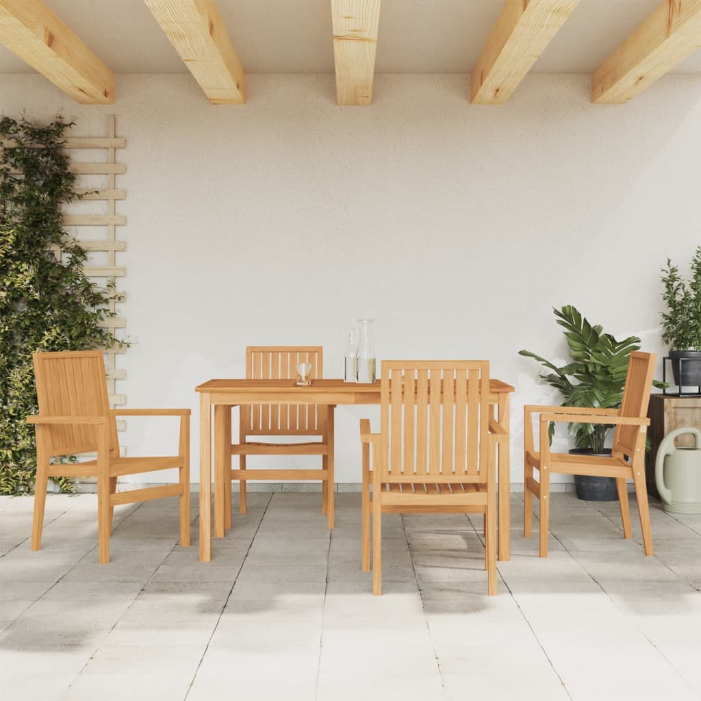 5-Delige Tuinset Massief Teakhout