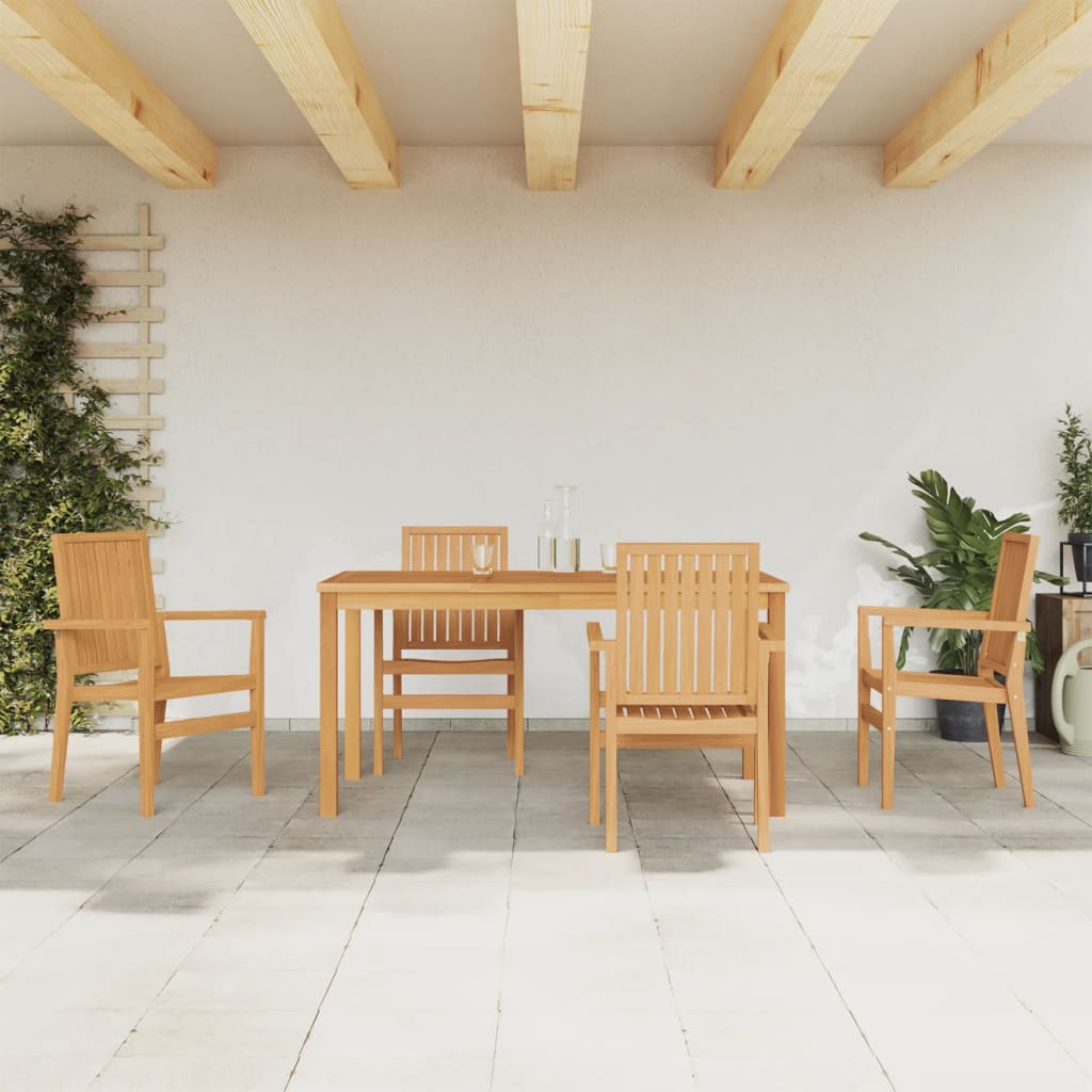 5-Delige Tuinset Massief Teakhout