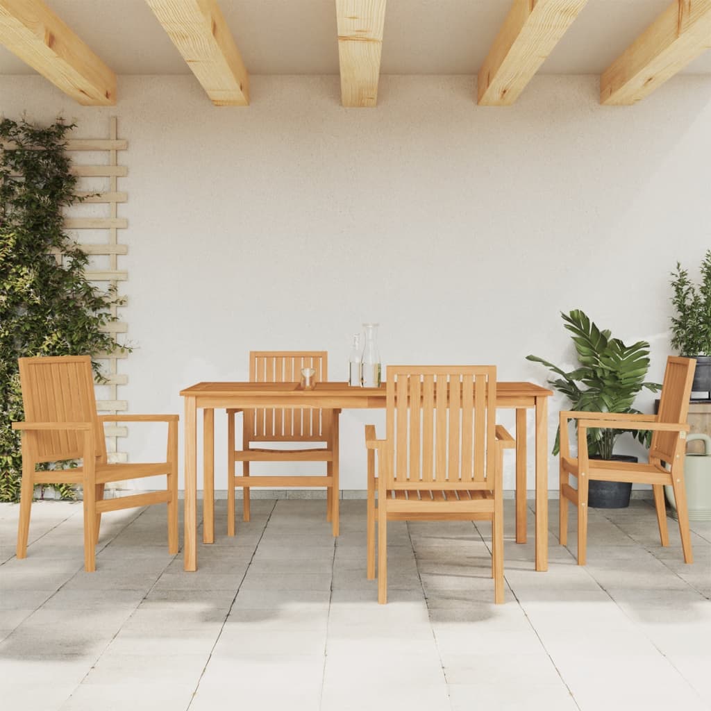 5-Delige Tuinset Massief Teakhout