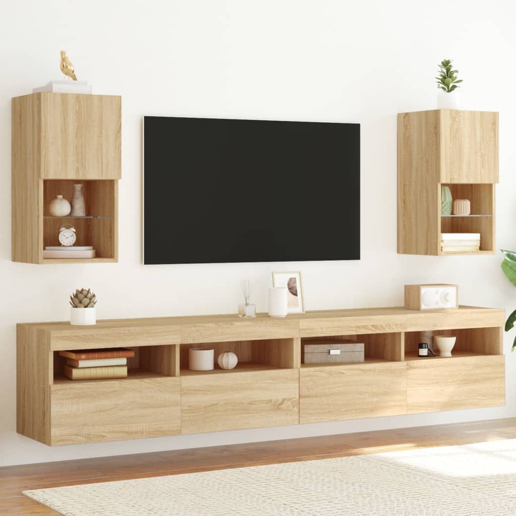 Wandgemonteerde Tv-Kasten 2 Pcs