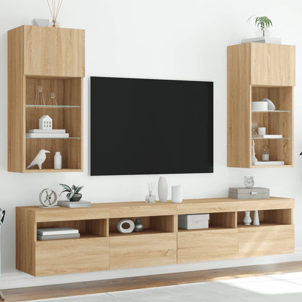 Wandgemonteerde Tv-Kasten 2 Pcs