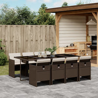 13-Delige Tuinset Met Kussens Poly Rattan