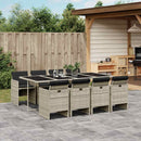 13-Delige Tuinset Met Kussens Poly Rattan