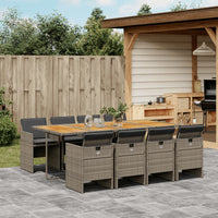 13-Delige Tuinset Met Kussens Poly Rattan