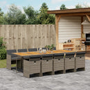 13-Delige Tuinset Met Kussens Poly Rattan