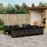 13-Delige Tuinset Met Kussens Poly Rattan