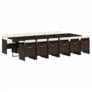 13-Delige Tuinset Met Kussens Poly Rattan