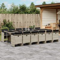 13-Delige Tuinset Met Kussens Poly Rattan