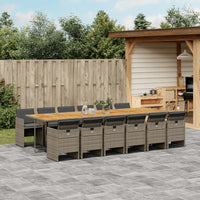 13-Delige Tuinset Met Kussens Poly Rattan
