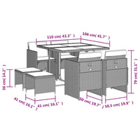 9-Delige Tuinset Poly Rattan
